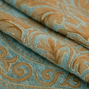 Vlastné záclony luxusné high class Európskej ženilkové high-grade žakárové tkaniny modrá handričkou zatmenie opony tylu záclonka N309