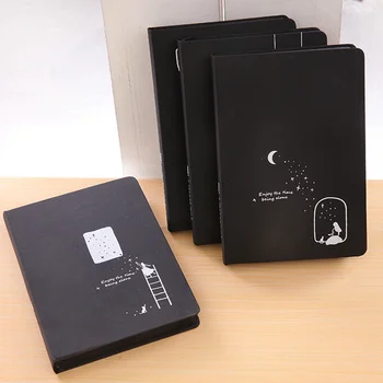 A5 Tvorivé Black Hviezdne Nebo Štýl Notebook 32k 128*186 mm Album Kože