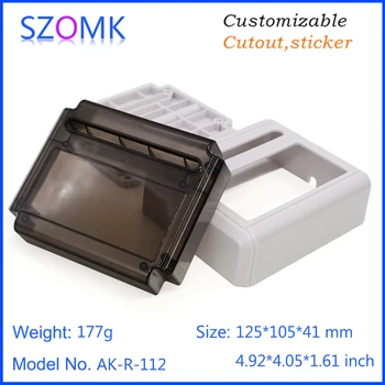 4 ks, 125*103*38mm plastové projektu box elektroniky prípade RFID riadenie prístupu kryt pre pcb plastové okno