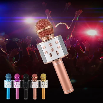 Profesionálne Bluetooth Bezdrôtový Mikrofón Karaoke Mikrofón Reproduktor Prehrávač Hudby Vrecku MIC Spev Záznamník KTV Mikrofón
