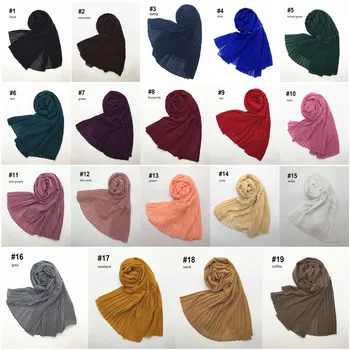 Nový dizajn a módne pevné pol deformačné pearl šifón šály, čelenky hidžáb moslimských foulard zábaly šatku 150pcs/veľa rýchle dodanie