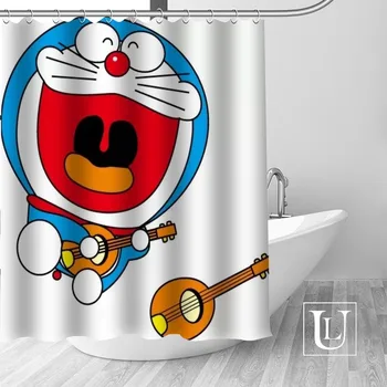 Hot New Eco-friendly Doraemon Sprchový Záves Vlastná Kúpeľňa Opony moderné Polyester Textílie Hrubé Nepremokavé Plesniam