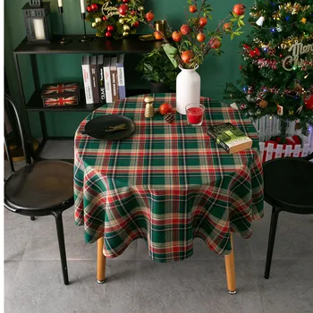 Hrdý Rose Retro Obrus Nordic Vianočné Kolo Americký Koberčeky Konferenčný Stolík Kryt Tkaniny Bavlnené Tkaniny Vytlačené Strany Domov