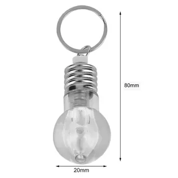 1PCS Tvorivé Farebné Meniace LED Baterka Svetlo Mini Žiarovky Lampy Kľúč Reťazca Krúžok Keychain Jasné Lampy Baterky Keyring Veľkoobchod