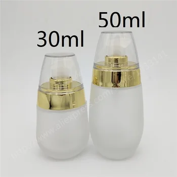 200Pcs/veľa 30ML Matt Glass Lotion Fľašu S Emulzie Čerpadla, 30CC Prázdne Mliečneho Skla Podstate Olej Fľaše Na Kozmetické