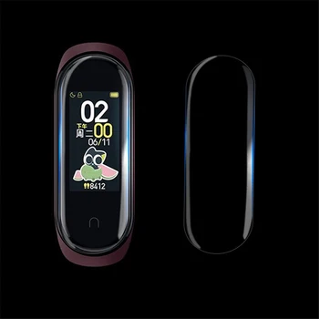 Stylus 2ks Anti-odtlačkov prstov Zakrivené Full Screen Protector Film pre Xiao Mi Band 4 Inteligentné Príslušenstvo 2020