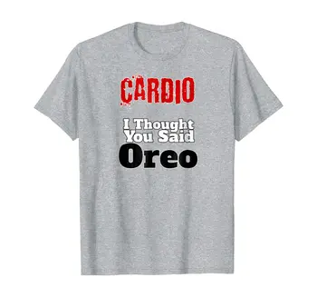 Vtipné Fitness T-Shirt Kardio Myslel Som, Že Si Povedal, Oreo Telocvični Čaj
