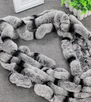 Na predaj originálne rex králik kožušiny kruhu dlho scarfs šatky náväzcami krku teplejšie veľmi mäkké&teplé Doprava Zadarmo