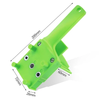 Rýchle Dreva Doweling Prípravok ABS Plast Prenosné Vreckové Otvor Prípravok Systém 6/8/10 mm vrtáka Otvor Puncher Pre Tesárske Dowel Kĺbov