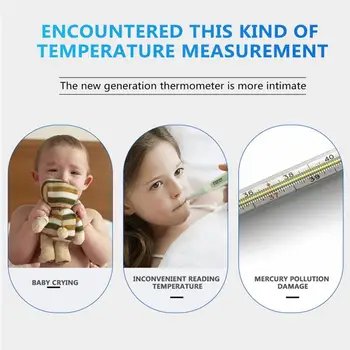 Čelo Non-kontakt Infračervený Teplomer ABS pre Dospelých a Deti s LCD Displej Digitálny Laserový Snímač Teploty Nástroj