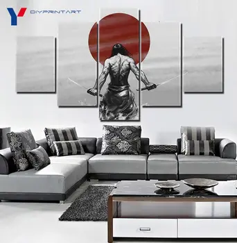 Fantasy Samuraj 5 Ks/súbor Moderného Umenia Obrázok Domáce Dekorácie, Obrázky, Obývacia Izba A0033