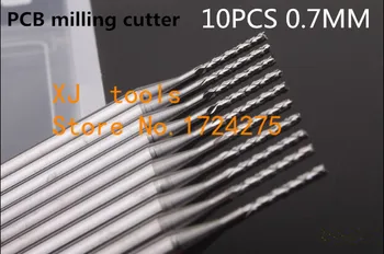 10PCS 3.175*0.7 mm CNC stroj Rytie Okraji Fréza,karbidových PCB Konci Mlyn,PCB kukurica frézovanie fréza,Mini Frézovanie fréza bit