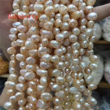 Prírodné sladkovodné biely multicolor pink pearl 7-8MM nepravidelne tvarované voľné korálky 14