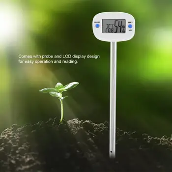 Teplota Nástroje LCD vysadiť Kvety Pôdy Prieskum Nástroj PH Meter Teploty, Vlhkosti a Slnečnému žiareniu Tester Pre Poľnohospodárstvo