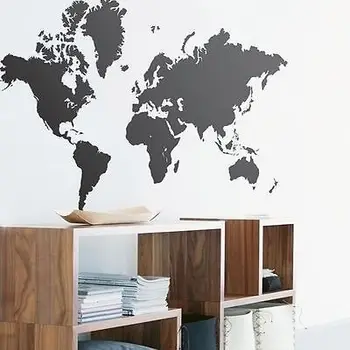 HORÚCE 1PCS OBROVSKÝ 105x60cm Veľká Globálna Mapa Sveta Atlas Vinyl na Stenu Umenie Odtlačkový Nálepky