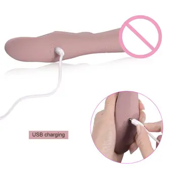 10 Rýchlosti G-Spot Vibrátor sexuálnu Hračku, Silikónové Nabíjateľná Dildo pre Ženy Nepremokavé Vibračný Stimulátor Klitorisu Dospelých