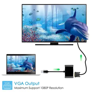USB 3.0 a 2.0 kompatibilný s HDMI & VGA HDTV Kábel Adaptéra Externú Grafickú Kartu pre systém Windows Notebooku Macbook