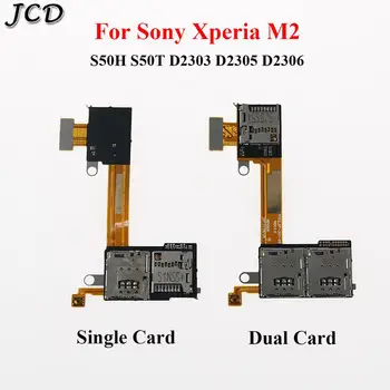 JCD Slot Karty SIM Držiak + TF Card Slot Flex Kábel Na Sony Xperia M2 Aqua S50H S50T D2302 D2303 D2305 D2306 Sim Flex Kábel