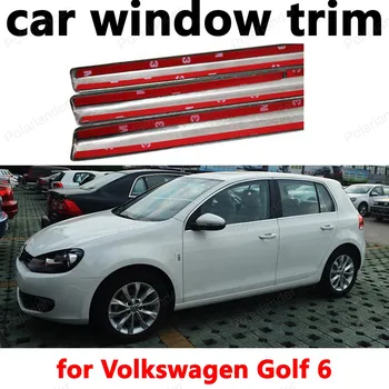 Pre Volkswagen Golf 6 Auta Vonkajšie Príslušenstvo Styling Okno Orezania Nehrdzavejúcej Ocele Dekorácie Pásy