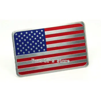 1X Spojené Štáty americké Vlajky Auto Znak Hliníkovej karosérie stick Kufri Samolepku Odtlačkový 80*50mm Auto Styling