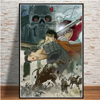 Berserk Japonskom Anime Plagáty A Vytlačí Plátno Na Maľovanie Obrázkov Na Stenu Ročníka Art Dekoratívne Domova Cuadro Decorativo