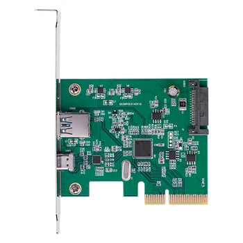 PCIE USB Adaptéra PCI-E USB 3.1 Gen 2 Typ-A + Typ-c PCI Express Radič Hostiteľa Karty Navyšoval Adaptér 10Gbps ASM3142 Čipy pre PC