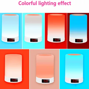 Farebné Nočné Svetlo technológie Bluetooth Audio USB Nabíjanie Hudby Budík Farby Svetla Tvorivé Ploche Dekorácie Svetla
