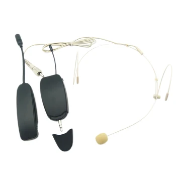 UHF Wireless Headset Mikrofón 2 v 1 Lavalier Hlava-Nosenie Mic 50M Rozsah Zosilňovač Hlasu pre Reč Učenie