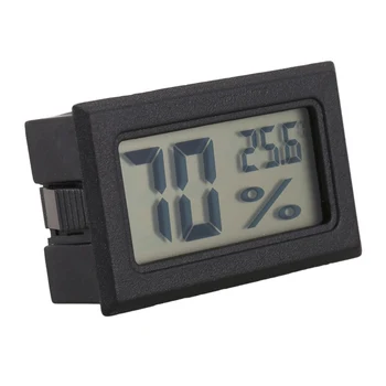 Mini Digitálny LCD Teplomer Vlhkomer Vlhkosť Teplota meradla, Sonda