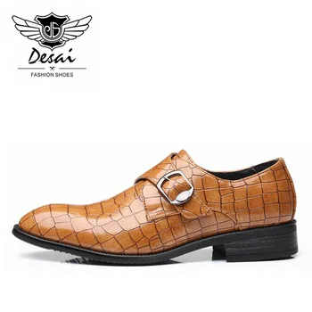 DESAI, Luxusné Značky Kožené Módne Mužov, Business Šaty Mokasíny Pointy Čierne Topánky Oxford Priedušná Formálne Svadobné Topánky