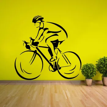 Cyklista Moderné Nástenné Odtlačkový Vymeniteľné Biker Racer Stenu, Nálepky Domov Obývacia Izba Dekor Cyklus Športové Muž Múr Umenia Plagátu AY1791