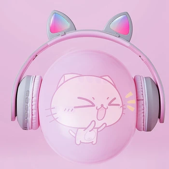 Mačka Ear Slúchadlá Bezdrôtová Subwoofer 7.1 Priestorový Zvuk Bluetooth Slúchadlá 5.0