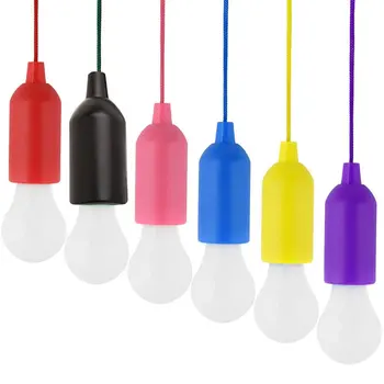 Prenosné LED Farebné Žiarovky Luster Vytiahnite Kábel Žiarovky Vonkajšie Záhradné Party, Svadobná Závesné LED Svetlo na Čítanie