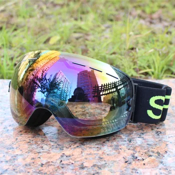 Veľký objektív lyžiarske okuliare vrstva UV400 anti-fog veľká maska ski okuliare slnečné okuliare lyžovanie muži ženy sneh snowboard