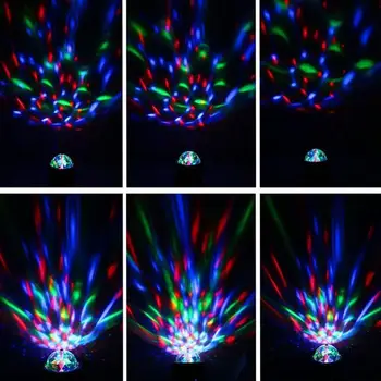 W530 LED Fáze Svetlo USB Farebné Rotujúce Magic Ball Lampa KTV Party Disco Projektor Interné a Externé Zdroje, Viac Farebné