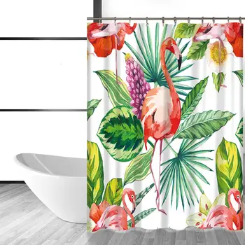 Tropické Flamingo Vzor Sprchový Záves Nepremokavé Polyesterové Tkaniny Záves pre kúpeľňové Doplnky Domova