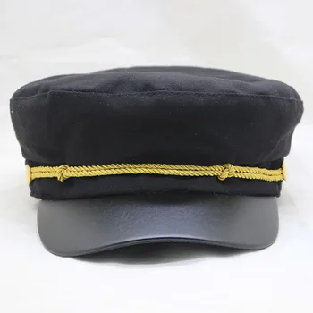 Móda black hat, cap ženy Bežné streetwear pevné lano ploché spp Elegantné jeseň v zime teplé beret klobúk žena 2019