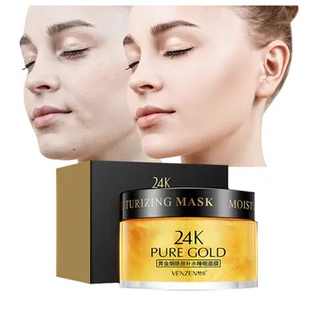 Hydratačné Spánku Maska 24K Gold Nikotínamid Hydratuje Pokožku, Zlepšuje Pokožku Po pobyte Na Slnku Starostlivosť o tvár 120 g