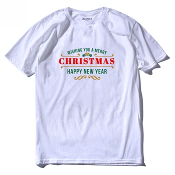 BLWHSH Veselé Vianoce Vytlačené T Shirt Mužov Lete Bežné Funny T-shirt Dizajn Značky Vianočné Tlač Hip Hop Male Plus Topy