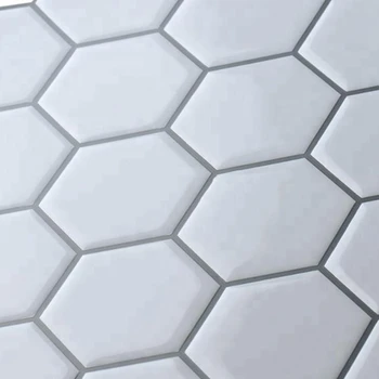 3D Samolepiace Mozaiky Steny Dlaždice Samolepka Biela Hexagon Štýl Stenu, Nálepky Domácej Kuchyni Dekorácie