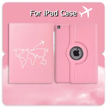 PU Kožené 360° Otočná Pre iPad 7. Generácie Prípade Roztomilý Mapu Cestovné Pre iPad Pro 11 12.9 2020 10.2 Vzduchu 2 Mini 1 2 3 4 5 Kryt