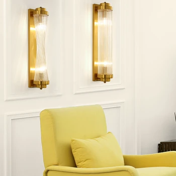 Moderné Domáce Osvetlenie, Sklenené Steny LampHotel Lobby High-end Lampy Vzduchu Oddelenie Predaja Verandu Luxusné Crystal Nástenné Svetlá
