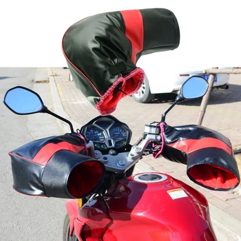 Teplejšie Motocykel, Skúter Štvorkolka Riadidlá Strane Kožušinové Rukavice, Chrániče Sluchu Mitt