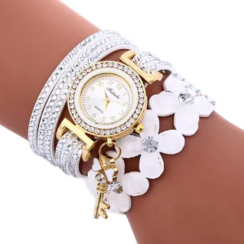 #5001Fashion Zvona Diamond Kožený Náramok Lady Womans Náramkové Hodinky reloj mujer Nový Príchod ping Hot Predaj