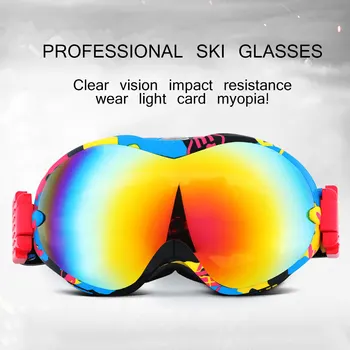 Lyžiarske Okuliare, Anti-Fog Snowboard Okuliare Okuliare Dvojitej Vrstvy Lyžovanie Masky, Okuliare Zime Vonku Sneh Anti-Fog Slnečné Okuliare