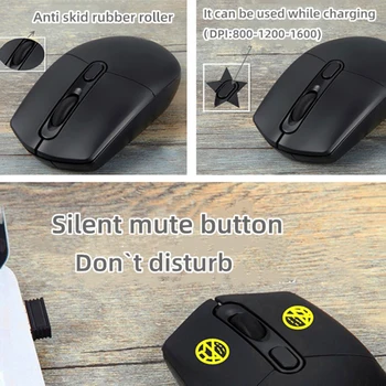 2.4 G Wireless Mouse Nabíjateľná Plnenie Myš Ultra-Tenké Tichý Vypnúť Office Notebook Myší Opto-elektronické Úrad Pre Notebook