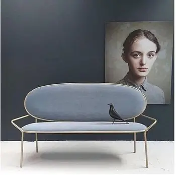 Európsky štýl jednoduché módy multi color gauč krásy čajovni bežné dvojité železa kreslo recepcii hotela stoličky