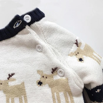Deti svetre deti sveter pre dievčatá sveter baby detský vianočný sveter Vianočné moose Vianočné jeleň ramenný pracka