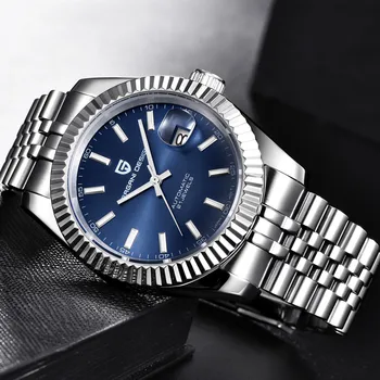 Pánske Hodinky PAGANI DIZAJNU Značky Luxusné Automatická Modrá 100M Nepremokavé Športové Vojenské Mechanické Náramkové hodinky Relogio Masculino
