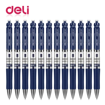 Deli Gélové pero 1pcs 0,5 mm Kancelárske potreby kancelárske potreby gél perá pre študentov písanie Čierna Červená Modrá kvalitné gélové perá náplne